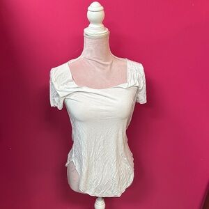 Dex Off-White Short Sleeve Top